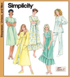 3573 Simplicity NIGHTGOWN SLEEVES OR NOT, LENGTHS, PJS, ROBE PATTERN 6-16